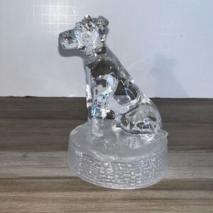 Cristal D'arques Lead Crystal Wildlife Collection Terrier Sitting Made In France
